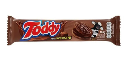 Biscoito Chocolate Recheio Chocolate Toddy Pacote 100g