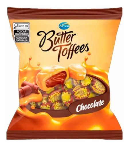 Balas Butter Toffees 500g Arcor Chocolate - Recheio Cremoso