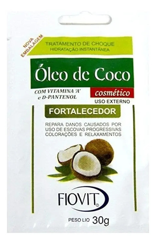 Tratamento De Choque Fiovit Óleo De Coco 30g Sachê Capilar