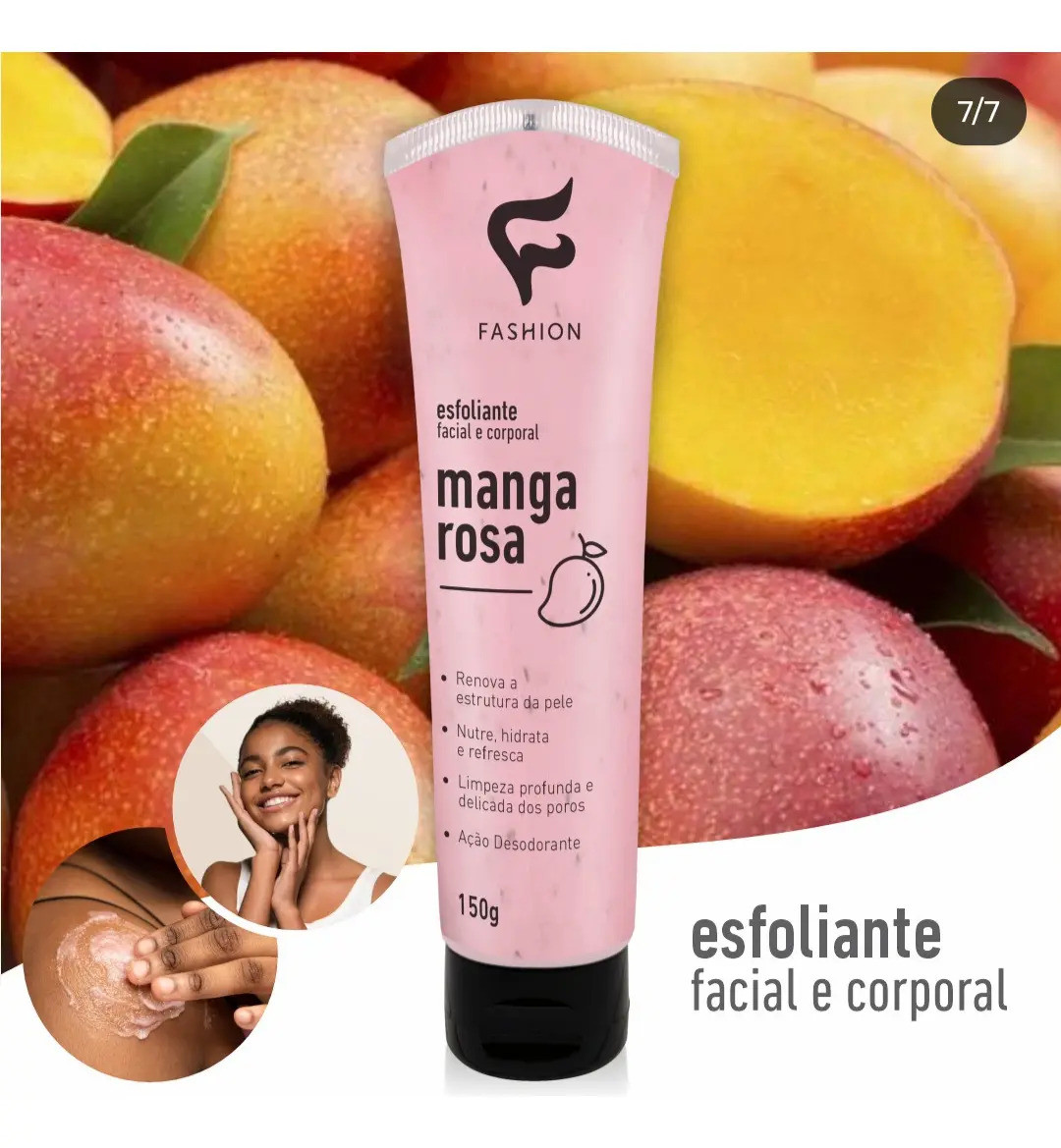 Creme Esfoliante Facial Corporal Manga Rosa 150g - Fashion