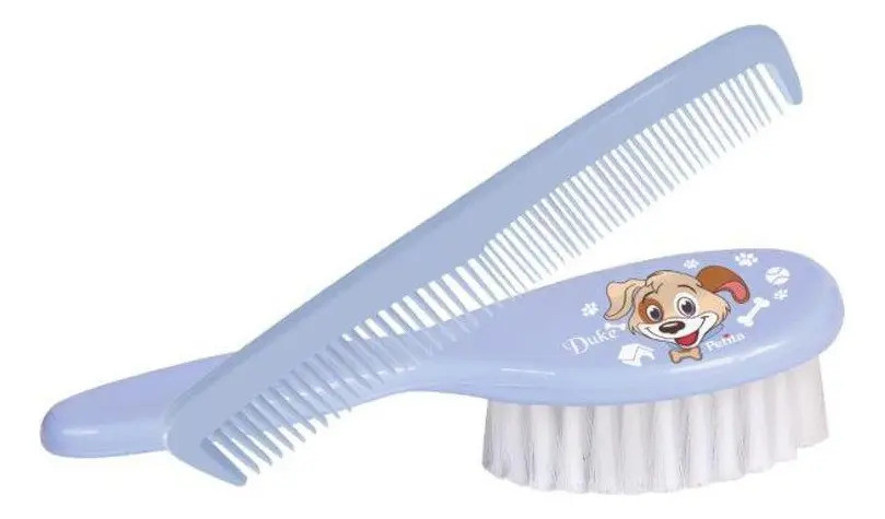 Pente E Escova Infantil Linha Duke - Azul