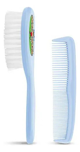 Pente E Escova Infantil Linha Duke - Azul