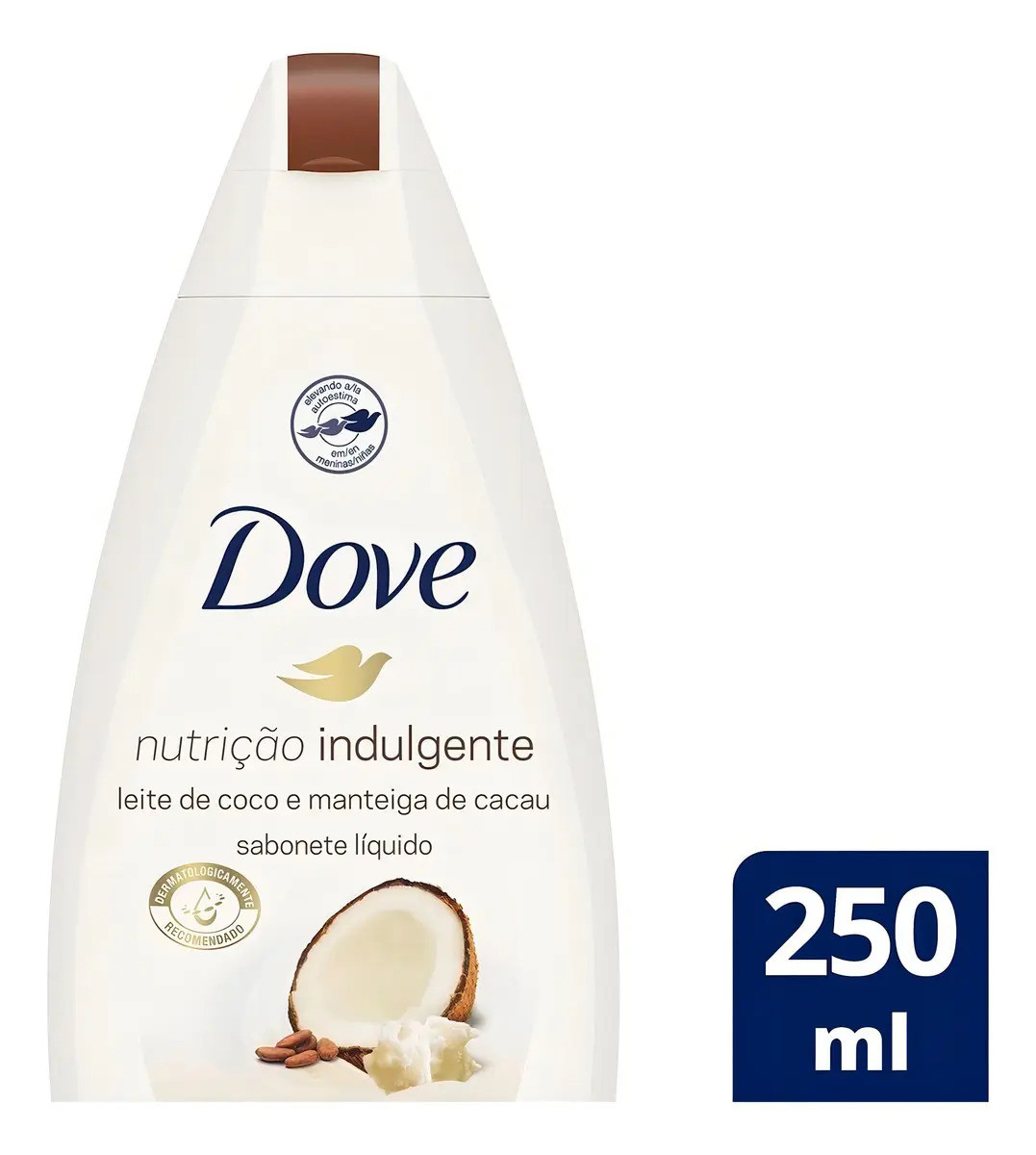 Sabonete Líquido Dove Nutrição Indulgente com Leite de Coco e Manteiga de Cacau 250 mL